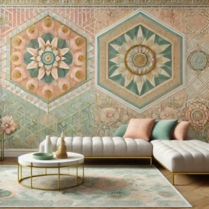 3D wallpaper for modern living room interior in Lucknow